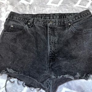Black high wasted jean shorts